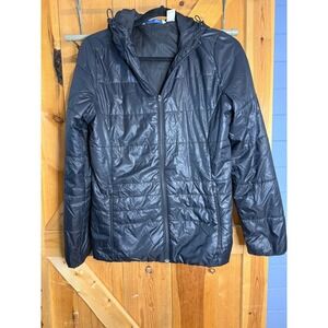 Reebok Womens Packable Puffer Jacket Primaloft Hooded Lightweight Coat